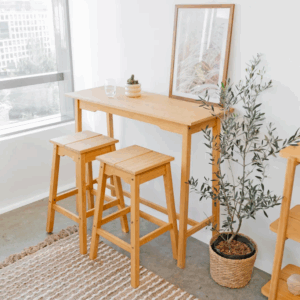 Móveis de madeira para cozinha pequena: Banquetas são a solução ideal?